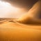 Sandstorm in desert