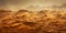 Sandstorm in desert. wind and orange sand clouds. Dunes landscape. Generative AI