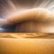 Sandstorm dust clouds over desert isolated transparent