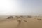 A sandstorm giving a mysterious atmosphere to the already bizarre landscapes of the White Desert National Park