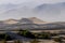 Sandstorm on the Mesquite Flat sand dunes in California