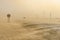 Sandstorm near Swakopmund in Namibia in Africa.
