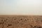 Sandstorm in rocky desert terrain. Erg ChigagaØŒ Morocco