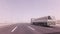 Sandstorm sweeps the sand on the highway stock footage video