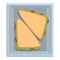 Sandwich airline food icon, cartoon style