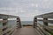 Sandwich boardwalk, famous beach access to the sand dunes. Cape Cod, Massachusetts, USA.