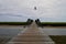 Sandwich boardwalk, famous walkway to the dunes. Cape Cod, Massachusetts, USA.