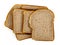 Sandwich Bread Square Slices Isolated