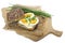 Sandwich with butter, egg and chives