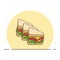 Sandwich Cheese and Vegetable Vector Design