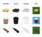 Sandwich, coffee, shish kebab, burger.Fast food set collection icons in cartoon,black,outline,flat style vector symbol