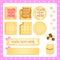 Sandwich cookie biscuit text box set