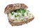 Sandwich with cottage cheese and chives