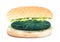 Sandwich with electronic burger, synthetic meat concept