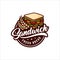 Sandwich fresh bread vector design logo