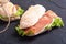 Sandwich with hamon