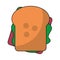 Sandwich healthy food topview symbol