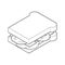 Sandwich isometric style icon coloring book, fastfood concept illustration