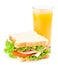 Sandwich and juice