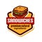 Sandwich logo design, for a fast food modern store