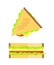 Sandwich Made of Bread Set Vector Illustration