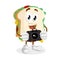 Sandwich mascot and background with camera pose
