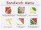 Sandwich Menu