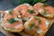 Sandwich with smoked salmon, dill and horseradish butter