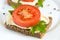 Sandwich with tomatoes, cream cheese