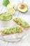 Sandwiches with guacamole