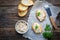 Sandwiches with salmon pate