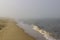 Sandy beach of the Atlantic coast, France