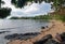 Sandy beach at Beqa Island, Fiji