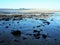 Sandy beach at Budle Bay, Northumberland, at low tide