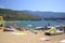 Sandy beach of Budva.