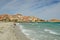 Sandy beach in the Corsican town l\'Iles-Rousse