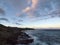 Sandy Beach at Dusk