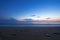 Sandy beach at the dusk, Peloponnese - Greece.