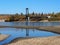 Sandy Beach And Footbridge In Edmonton Alberta