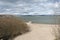 Sandy beach in Gothenburg in springtime