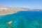 The sandy beach and its heavenly colored water, in Europe, Greece, Crete, Elafonisi, By the Mediterranean Sea, in summer, on a