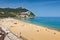 Sandy beach of La Concha in San Sebastian, Spain