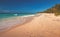 Sandy beach landscape. Caribbean Sea