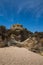 Sandy beach lined by cliffs, Gale, Portugal