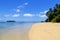 Sandy beach at Pangaimotu island near Tongatapu island in Tonga