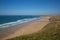 Sandy beach Perran sands Perranporth North Cornwall uk