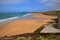 Sandy beach Perranporth Cornwall England UK rich colours