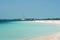 Sandy beach Playa Paradise of the island of Cayo Largo, Cuba. Copy space for text.