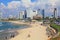 Sandy beach in Tel Aviv, Israel