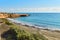 Sandy beach of Torre de la Horadada town. Costa Blanca, Spain